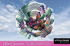 Butterfly Wind Spinner - Summer Flowers Spinner Sublimation Product Image 1