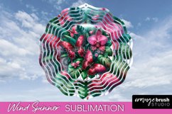 Butterfly Wind Spinner - Summer Flowers Spinner Sublimation Product Image 1