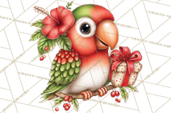 Tropical Christmas Clipart PNG, Surfing Santa Beach Holiday Product Image 2