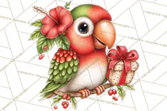 Tropical Christmas Clipart PNG, Surfing Santa Beach Holiday Product Image 2