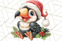 Tropical Christmas Clipart PNG, Surfing Santa Beach Holiday Product Image 4