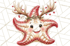 Tropical Christmas Clipart PNG, Surfing Santa Beach Holiday Product Image 5