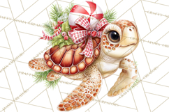 Tropical Christmas Clipart PNG, Surfing Santa Beach Holiday Product Image 5