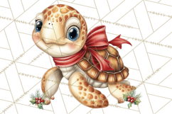 Tropical Christmas Clipart PNG, Surfing Santa Beach Holiday Product Image 3