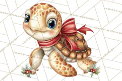 Tropical Christmas Clipart PNG, Surfing Santa Beach Holiday Product Image 3