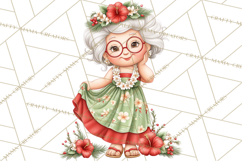 Tropical Christmas Clipart PNG, Surfing Santa Beach Holiday Product Image 3