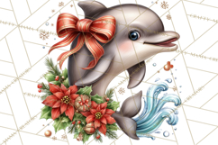 Tropical Christmas Clipart PNG, Surfing Santa Beach Holiday Product Image 3