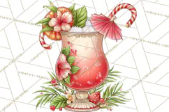 Tropical Christmas Clipart PNG, Surfing Santa Beach Holiday Product Image 5
