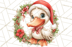 Tropical Christmas Clipart PNG, Surfing Santa Beach Holiday Product Image 5