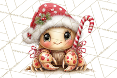 Tropical Christmas Clipart PNG, Surfing Santa Beach Holiday Product Image 2