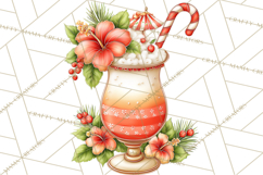 Tropical Christmas Clipart PNG, Surfing Santa Beach Holiday Product Image 4