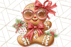 Tropical Christmas Clipart PNG, Surfing Santa Beach Holiday Product Image 2