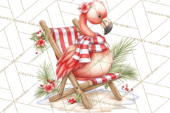 Tropical Christmas Clipart PNG, Surfing Santa Beach Holiday Product Image 5