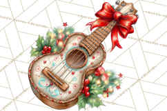 Tropical Christmas Clipart PNG, Surfing Santa Beach Holiday Product Image 4