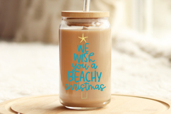 Coastal Christmas SVG cut file styled with beach holiday colors and typography, perfect for ocean lovers.”
