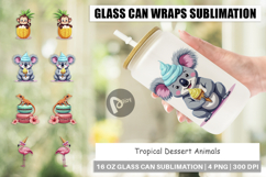 Glass Can Tropical Dessert Animals Product Image 1