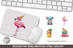 Mouse Pad Tropical Dessert Animals Product Image 1