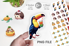 Tropical Dessert Animals Sticker Product Image 1