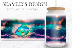 Ocean can glass wrap, sea libbey can glass design Product Image 2