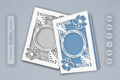 Tropical Floral Greeting Card SVG Product Image 1
