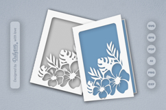 Tropical Floral Greeting Card SVG Product Image 2