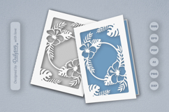 Tropical Floral Greeting Card SVG Product Image 2