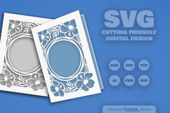 Tropical Floral Greeting Card SVG Product Image 2