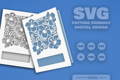Tropical Floral Greeting Card SVG Product Image 2