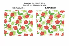 tropical floral summer skinny tumbler sublimation wrap with high resolution and transparant background are for 20oz and 30oz skinny tumbler
