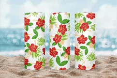 tropical floral summer skinny tumbler sublimation wrap with high resolution and transparant background are for 20oz and 30oz skinny tumbler