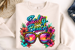 salty beach png, beach sunglasses png, tropical floral png, summer sublimation, coastal shirt design, beach lover gift, floral sunglasses png, vacation shirt png, summer beach design, tropical summer png
