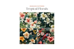 4 Tropical Florals Seamless Patterns Product Image 2