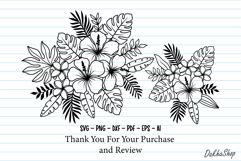 Tropical Flower SVG Hibiscus Flowers SVG Tropical Leaves SVG Product Image 11