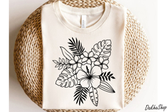 Tropical Flower SVG Hibiscus Flowers SVG Tropical Leaves SVG Product Image 5