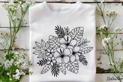 Tropical Flower SVG Hibiscus Flowers SVG Tropical Leaves SVG Product Image 6
