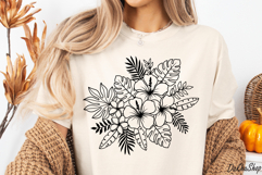 Tropical Flower SVG Hibiscus Flowers SVG Tropical Leaves SVG Product Image 4