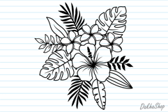 Tropical Flower SVG Hibiscus Flowers SVG Tropical Leaves SVG Product Image 10