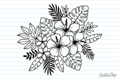 Tropical Flower SVG Hibiscus Flowers SVG Tropical Leaves SVG Product Image 9