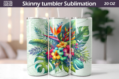 Tropical Flowers Tumbler Wrap | I Summer Floral Tumbler Product Image 1