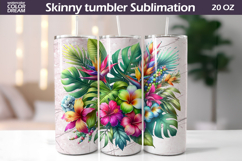 Tropical Flowers Tumbler Wrap | I Summer Floral Tumbler Product Image 1
