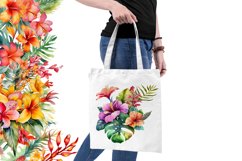 Tropical Flowers Watercolor Sublimation Clipart Product Image 4