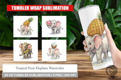 Tropical Fruit Elephant Tumbler Product Image 1
