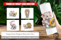 Tropical Fruit Elephant Tumbler Product Image 1