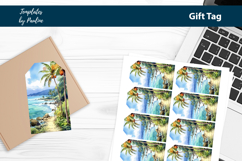 Tropical Birthday Favor Tags Printable Product Image 1