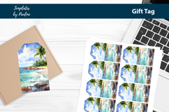 Beach Party Gift Tags Printable Product Image 1