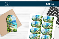 Tropical Baby Shower Favor Tags Printable Product Image 1