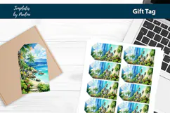 Tropical Baby Shower Favor Tags Printable Product Image 1