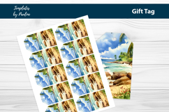 Beach Wedding Favor Tags Printable Template Product Image 2