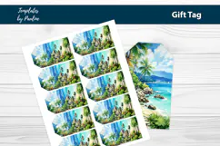 Tropical Baby Shower Favor Tags Printable Product Image 2