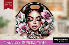 Floral Girl Lunch Bag - Tropical Flowers Lunch Bug PNG Product Image 1